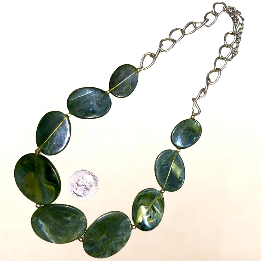 Olive green necklace